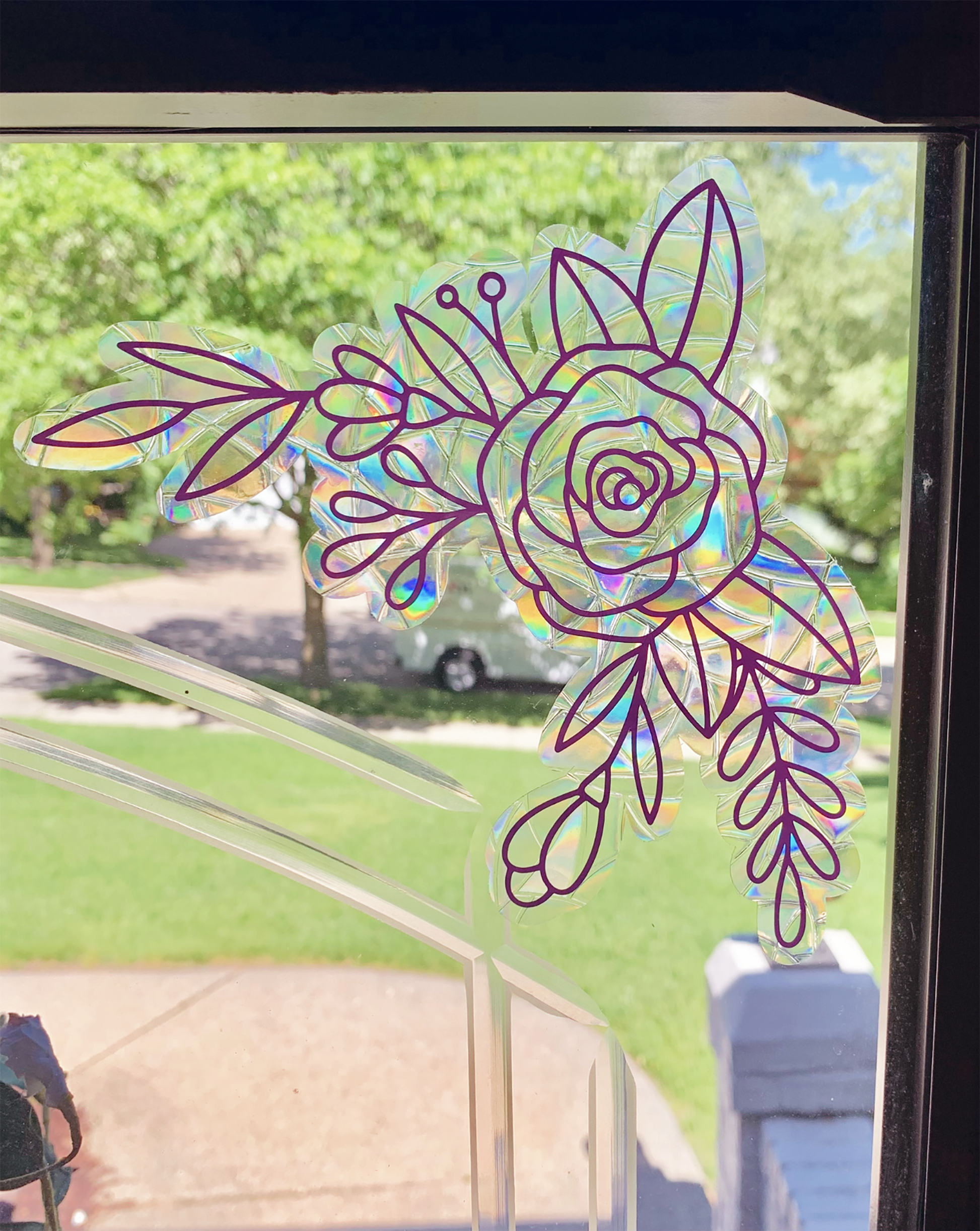 Monstera Leaf Suncatcher Window Sticker