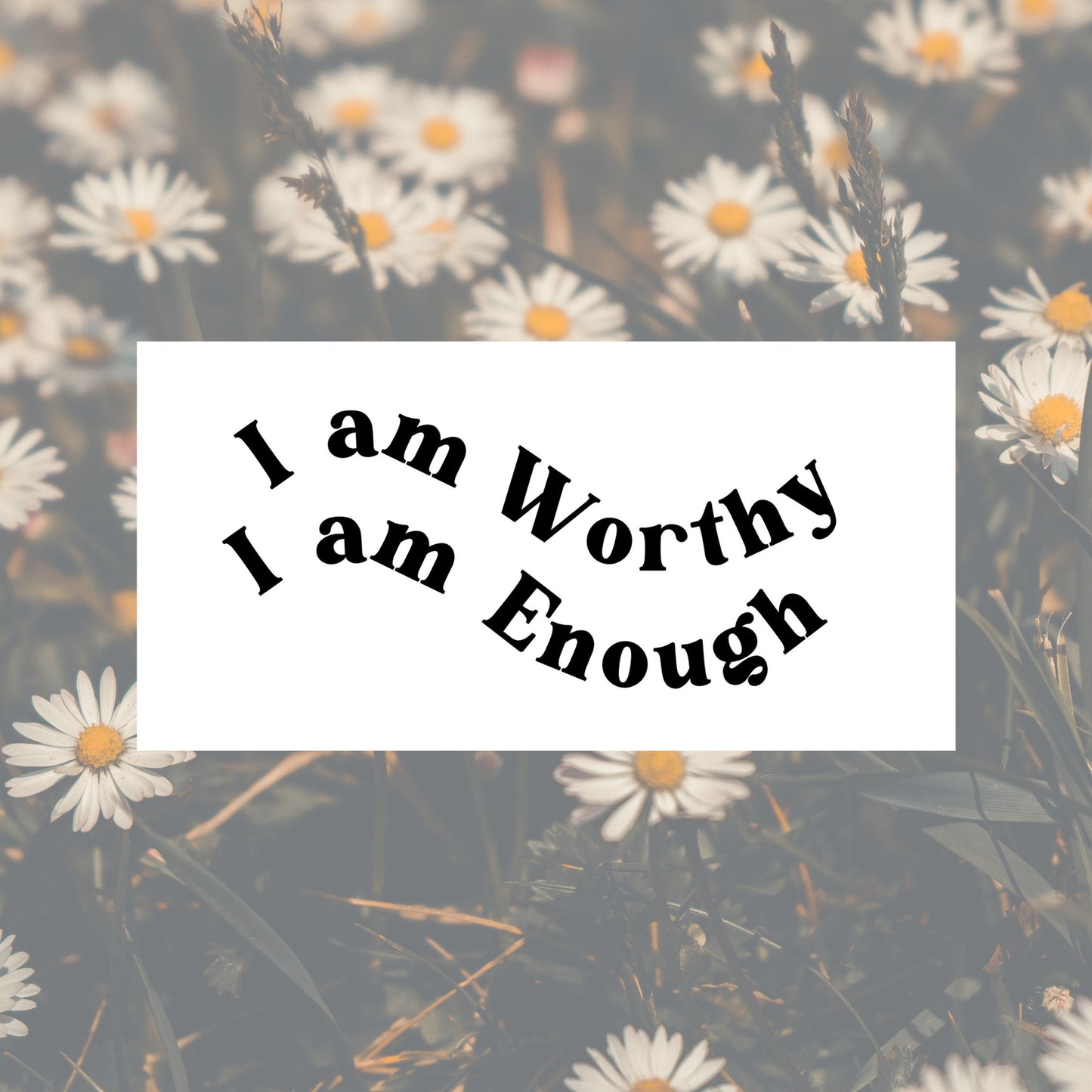 I am Worthy I am Enough | Mirror Affirmation Vinyl Decal