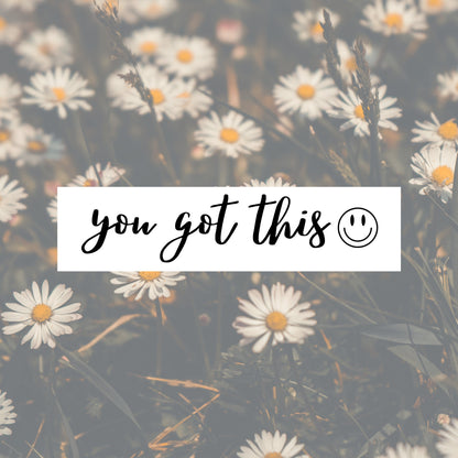 You Got This | Smiley Face Mirror Affirmation Vinyl Decal